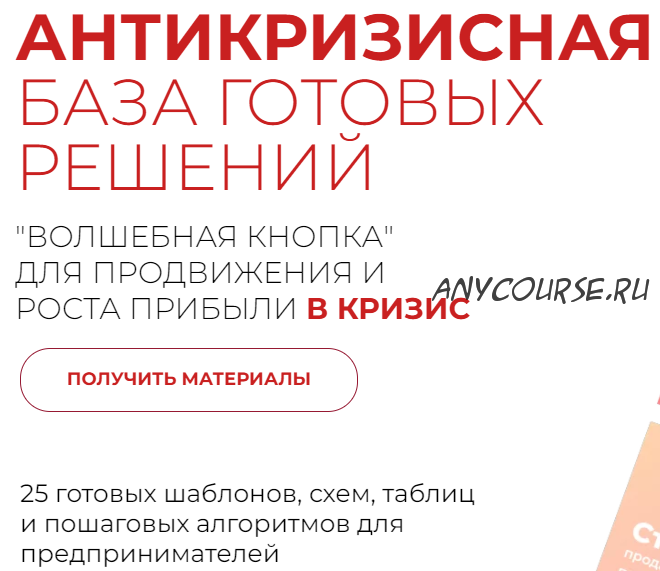 Антикризисная волшебная кнопка: база готовых решений для продвижения и роста прибыли в кризис (Александра Гуреева)