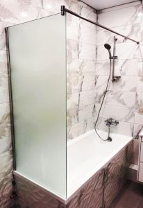 Шторка Oporto Shower на торец ванны 804ТM/70 70x140 стационарная матовое стекло