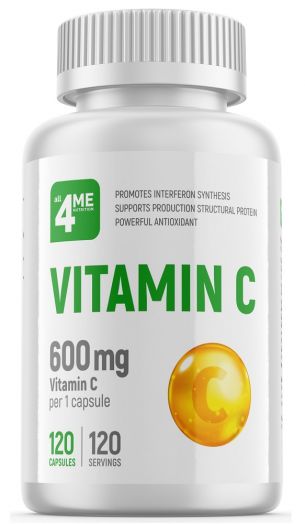 Витамин C 600 mg 120 капсул 4Me Nutrition