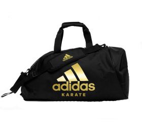 Сумка-рюкзак Training 2 in 1 PU Bag Karate M черно-золотая adiACC052K-M