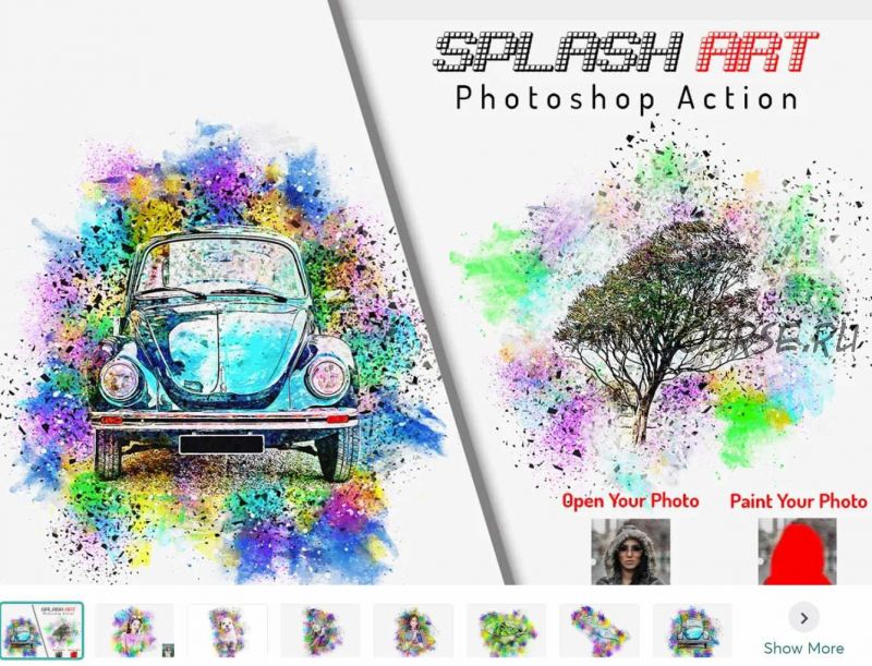 [CreativeMarket] Splash Art Photoshop Action (Studio Retouch)