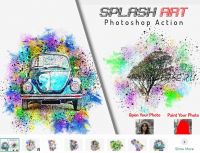 [CreativeMarket] Splash Art Photoshop Action (Studio Retouch)