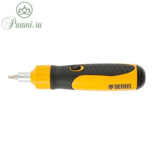 Отвертка реверсивная Denzel 7711611, механизм SmartPush mini 12 шт