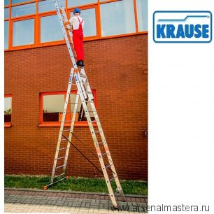 АКЦИЯ! Трехсекционная универсальная лестница с функцией лестничных пролетов KRAUSE MONTO TRIBILO 3 х 8 129741