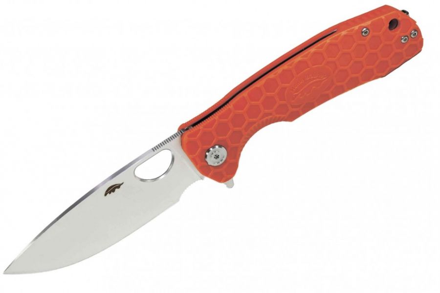 Нож Honey Badger (Хани Баджер) Flipper L (HB1006) с оранжевой рукоятью