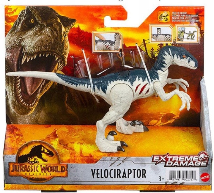 Фигурка Mattel Jurassic World Мир Юрского периода Раненые динозавры Велоцираптор, GWN13_GWN14