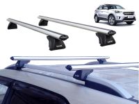 Багажник на рейлинги Hyundai Creta (2016-2021), Lux Классик с аэродинамическими дугами (53 мм)