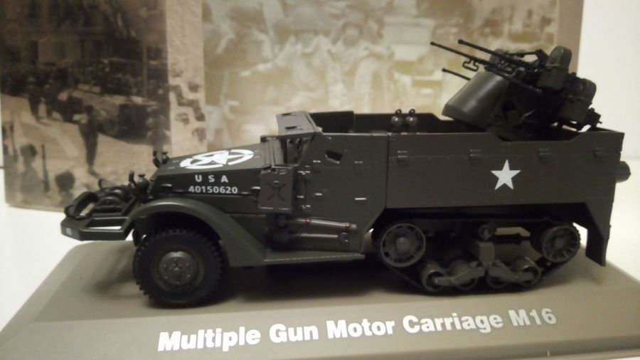 Multiple Gun Motor Carriage M16   в масштабе 1/43 (Atlas-IXO)