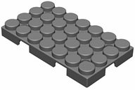 Элемент платформы GigaBloks 10" 7 х 4 темно-серый