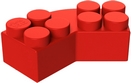 Элемент углового поворота стены GB 10" 45° 4 х 2 красный