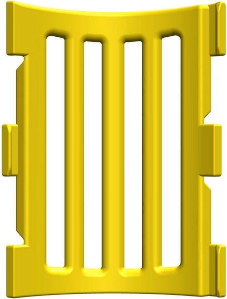Панель модульного манежа угловая желтая