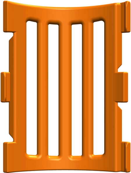 Панель модульного манежа угловая оранжевая