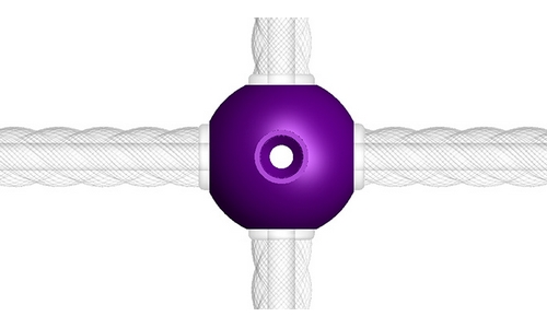 Узловой элемент 4-х сторонний 10 шт фиолетовый