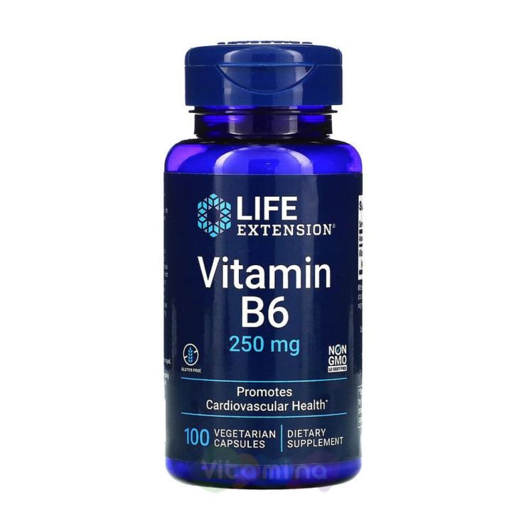 Life Extension Витамин Б6 Vitamin B6 250 мг, 100 капс