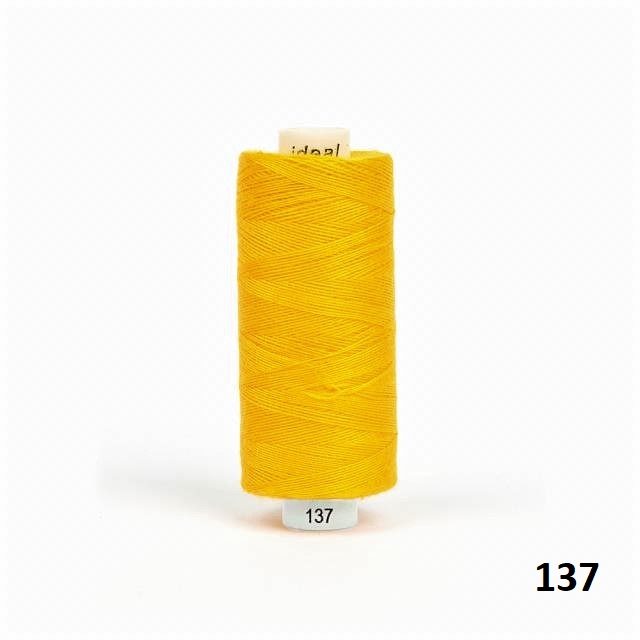 фото Швейная нить универсальная IDEAL 366 метров желтый 40/2.IDEAL.137
