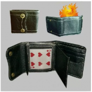 Огненный кошелек и карточный фокус 2 в 1 -  Magic Fire Wallet & Card to Wallet - 2in1 Trick for Pro