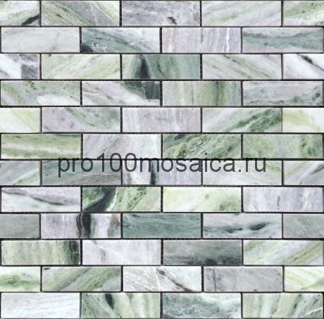 Onice Verde oliva 23x73 POL Мозаика серия Pietrine Stone, размер, мм: 298*298*7 (Caramelle)