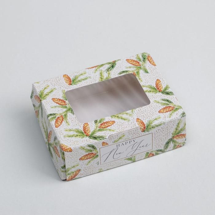 Коробка складная «Шишки», 10 × 8 × 3.5 см