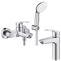 комплект смесителей Grohe Eurosmart 2021 для ванной комнаты