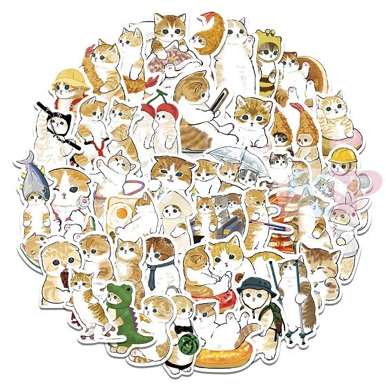 Стикеры (5шт) Kawaii Cats