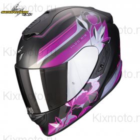 Шлем Scorpion EXO-1400 Evo Air Gaia, Чёрно-розовый матовый