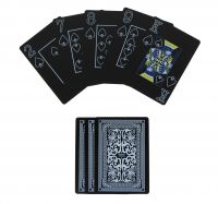 Колода пластиковых карт для покера (черная рубашка)