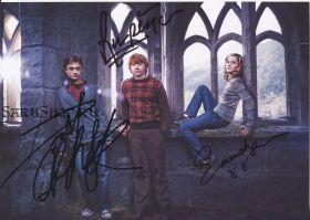 Автографы: Дэниэл Рэдклифф, Руперт Гринт, Эмма Уотсон. "Гарри Поттер"