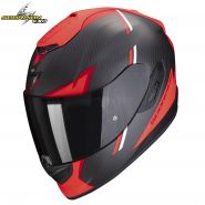 Шлем Scorpion EXO-1400 Evo Carbon Air Kendal, Чёрно-красный матовый