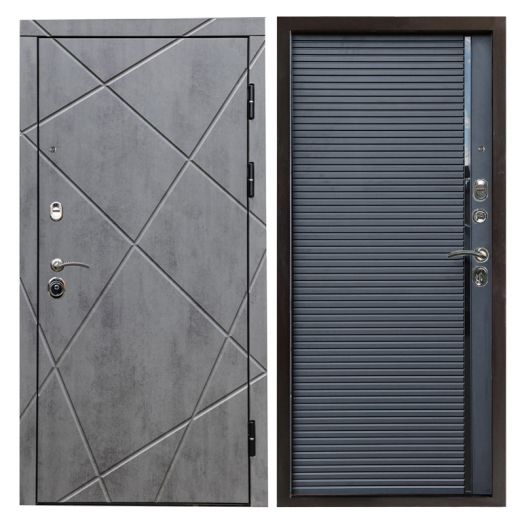Входная Металлическая Дверь Термодор Termo-door (T.DOOR) Лучи бетон Porte black