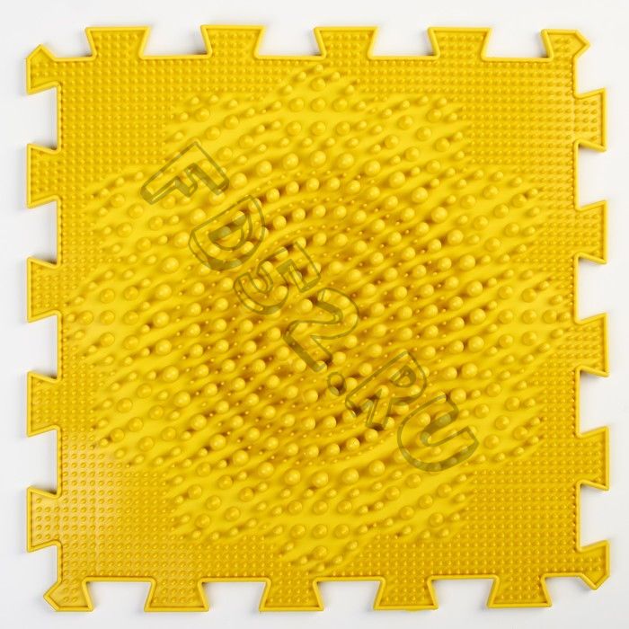 Модульный массажный коврик ОРТО ПАЗЛ «Подсолнух», 1 модуль, цвет жёлтый