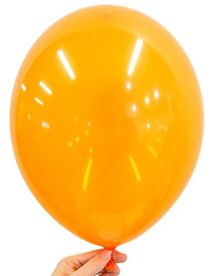 МИНИ Оранжевый прозрачный (кристалл) шар маленького размера с гелием