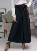черная широкая юбка-брюки