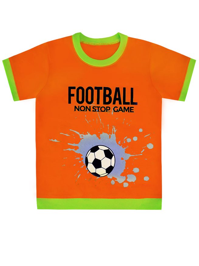 Оранжевая футболка для мальчика Футбол