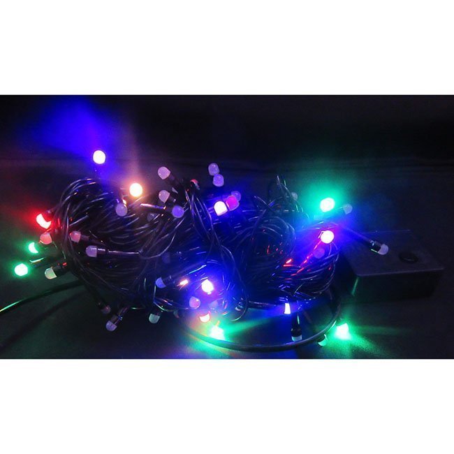 Электрическая гирлянда матовая 240л LED 8реж 18м цветной МК-19022
