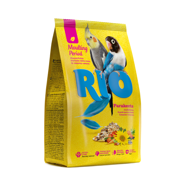Корм для средних попугаев во время линьки Рио RIO Parakeets