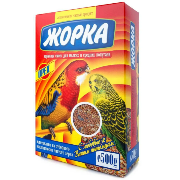 Корм для средних и мелких попугаев Жорка 500 гр