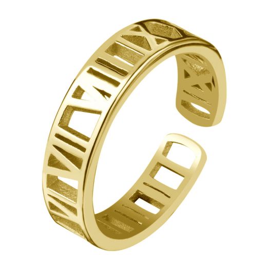 Безразмерное кольцо "Римские цифры" (Арт. 80354-1)