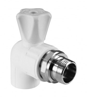 Кран шаровой для радиатора угловой 25х3/4" Valfex