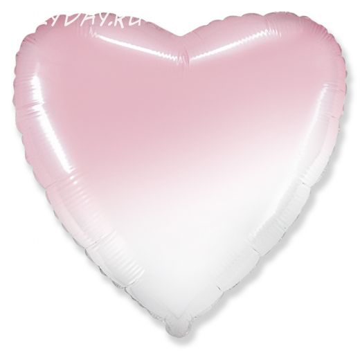 Сердце 18" градиент розовый