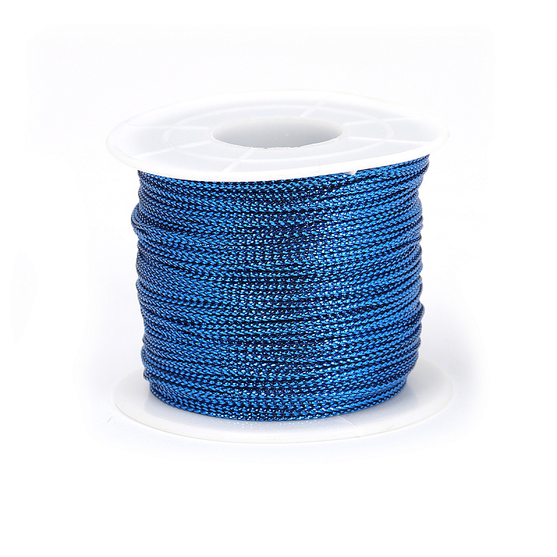 Шнур отделочный плетеный металлизированный 1,0 мм. TBY Разные цвета (TBY.SHDM)