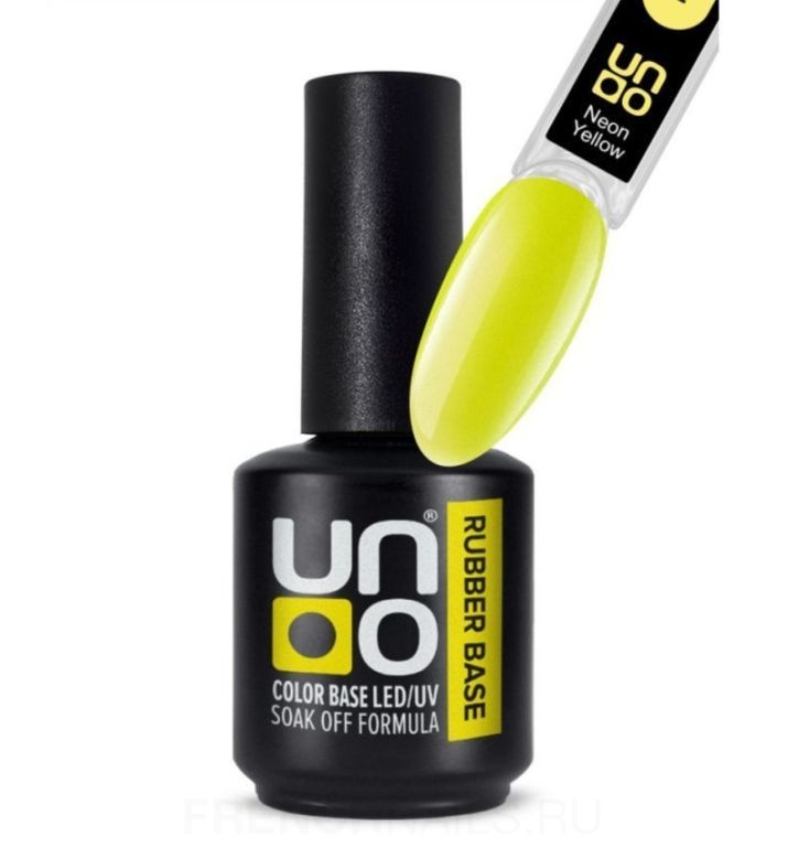 UNO, Color Rubber Base Neon Yellow  12 мл