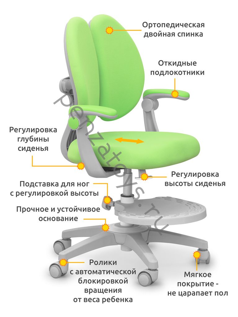 Растущее кресло Mealux Sprint Duo с подставкой для ног