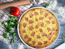 Ветчина и ананас 30см