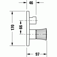 Однорычажный смеситель Duravit White Tulip WT5210018010 с переключателем и клапаном обратного тока схема 3