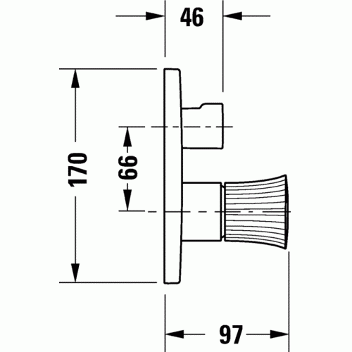 Однорычажный смеситель Duravit White Tulip WT5210018010 с переключателем и клапаном обратного тока ФОТО