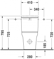 Безободковый унитаз Duravit P3 Comforts 216309 схема 4