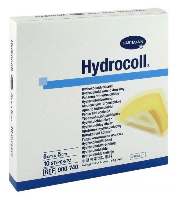 Гидроколл ( HYDROCOLL) - гидроколлоидные повязки:  5 х 5 см;