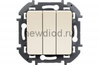INSPIRIA Слоновая кость Выключатель трехклавишный 10 AX - 250 В Legrand