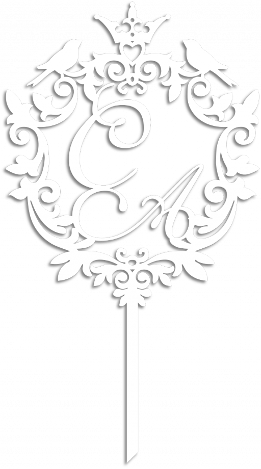 Топпер свадебный герб с инициалами