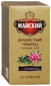 Чай черный в пакетиках МАЙСКИЙ 25*2г Душистый чабрец